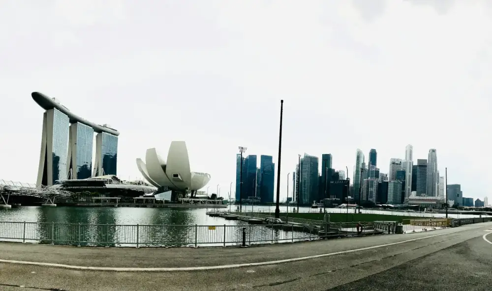 Singapore CBD seen across the water