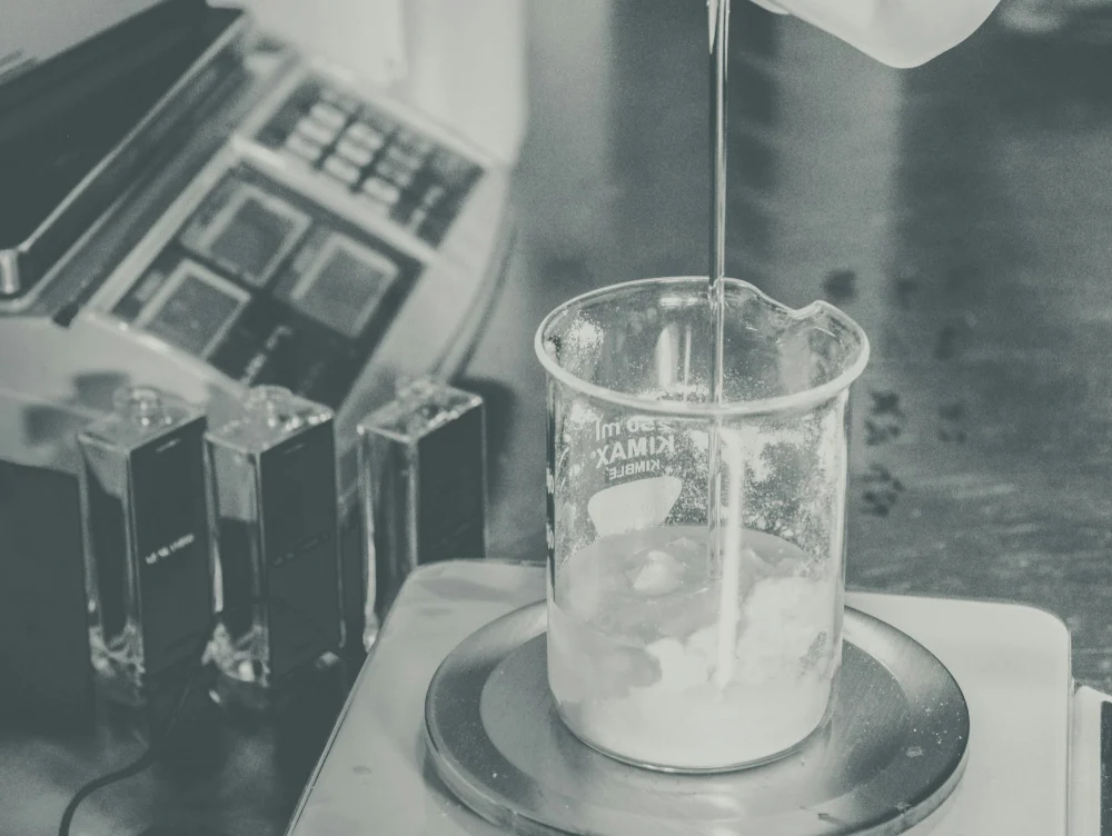 Perfumer blending fragrance materials