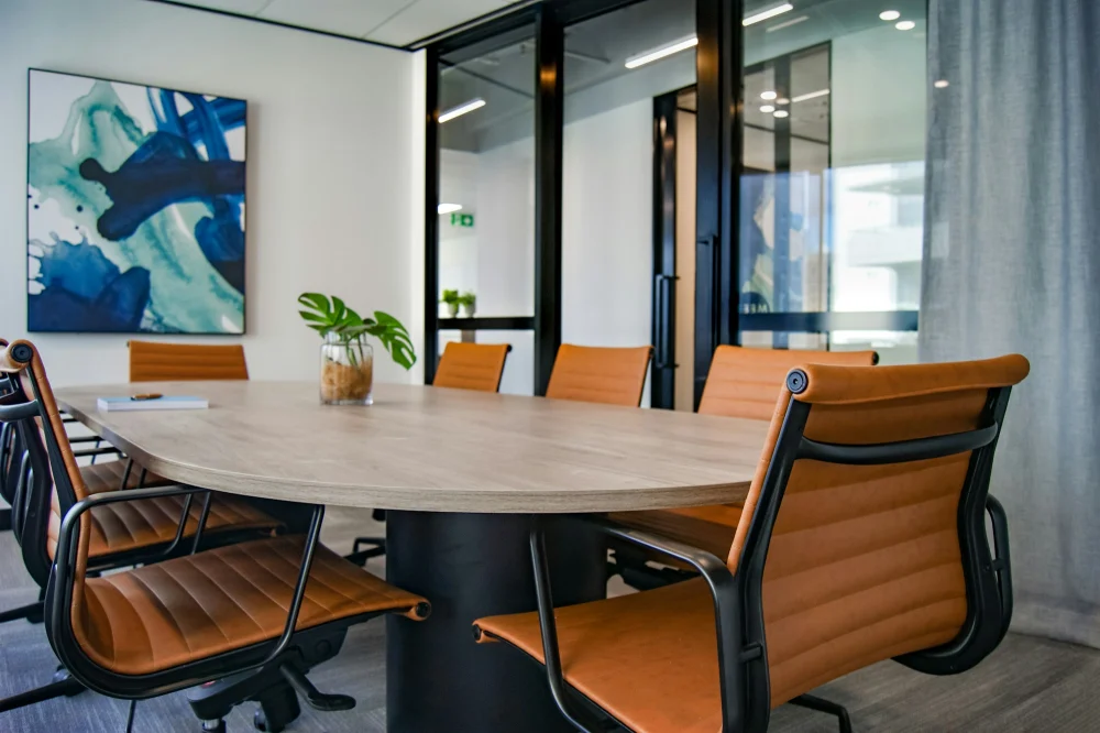 Office conference table and chairs