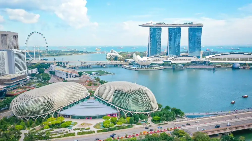 Marina Bay Sands and the Singapore skyline